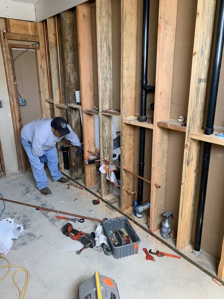 Commercial rough-in plumbing for Gas Line Repair in Foster